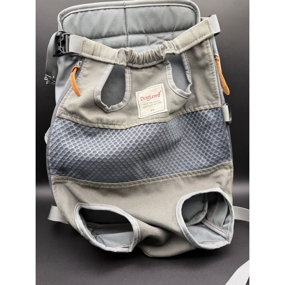 Doglemi Dog Carrier Backpack Gray Mesh Pet Travel Backpack Medium NWOT